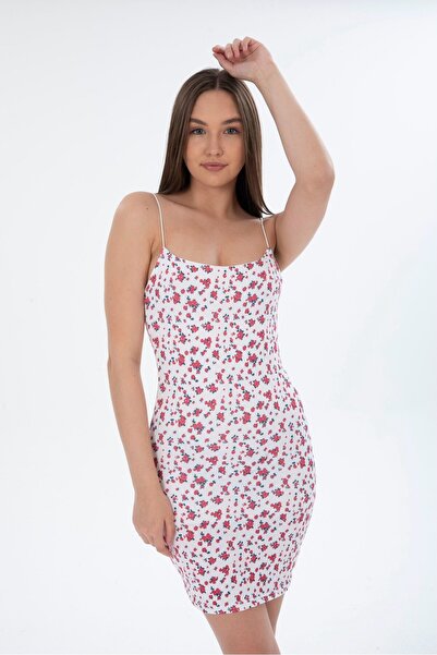 Modazeyosh Women's Strappy Dress Patterned Lined