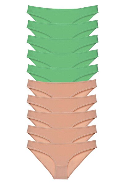 Mestore 10 قطع سوبر ايكو مجموعة ليكرا سراويل نسائية سهلة الارتداء جلد أخضر