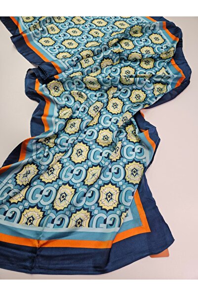 Shiva Scarfs Big Letter Voile Silk Shawl Letter Pattern Accessory Foulard Sil...