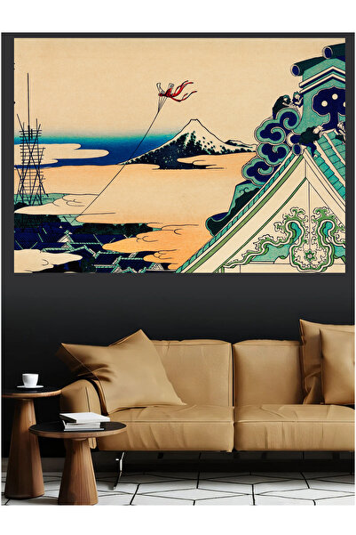 Mushen Studio Japanska Ukiyo-e slika na platnu sa zmajem i planinom Fudži, ve...