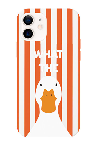 shoptocase iPhone 12/12Pro Compatible What the Duck Patterned Microfiber Insi...