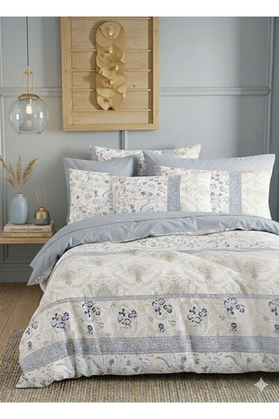 NİĞTEX Battal Size Bed Sheet with Elastic Duvet Cover Set