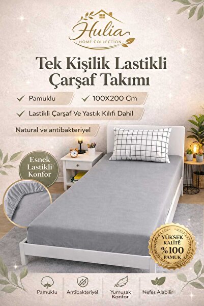 Altıntaş soft Fitted Sheet Set Single Fitted Cotton Piece Soft-Textured Natur...