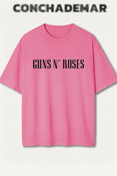 Vordevia Guns N' Roses Printed Premium Oversized Cotton Lu T-Shirt