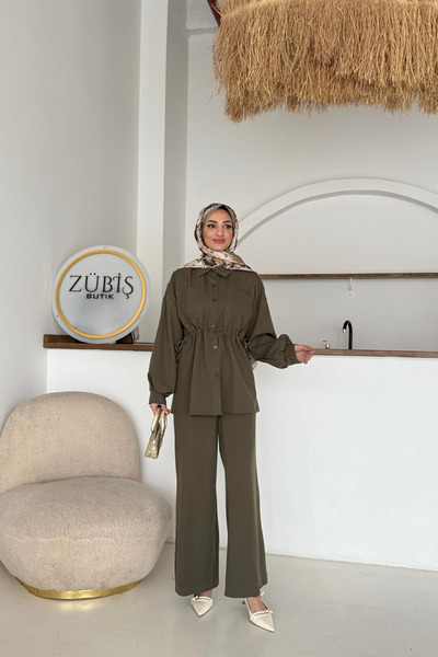 ZÜBİŞ BUTİK Asel Gömlek Yaka Tesettür Takım