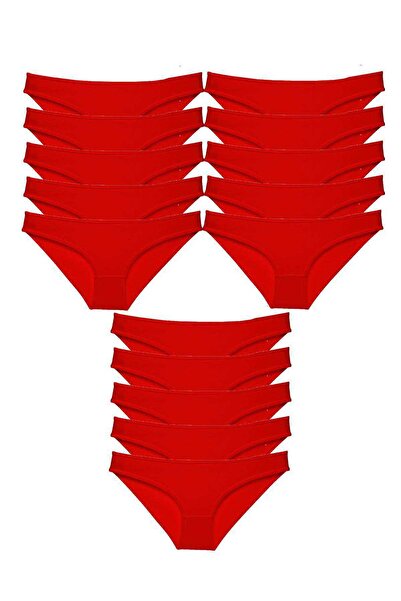 Mestore 15 قطعة سراويل داخلية نسائية من الليكرا سوبر إيكو باللون الأحمر