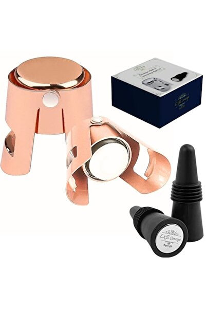 LXE CONCEPT Set dopuri LXE CONCEPT, 2 x dop sticla sampanie, ROZE, 2 x dop st...