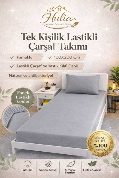 Altıntaş soft Fitted Sheet Set Single Fitted Cotton Piece Soft-Textured Natur...