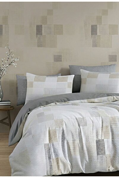 NİĞTEX Battal Size Bed Sheet with Elastic Duvet Cover Set