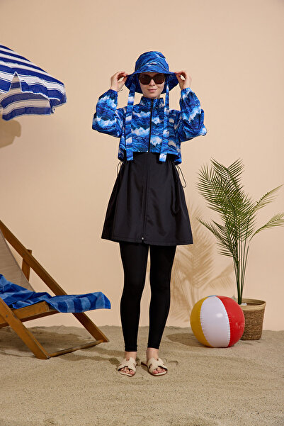 GAVLİA Women's Hijab Swimsuit Set of 5, Full Coverage with Zipper..