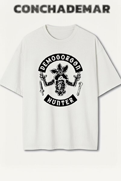 Vordevia Stranger Things Demogorgon Printed Premium Oversized Cotton Lu T-Shirt