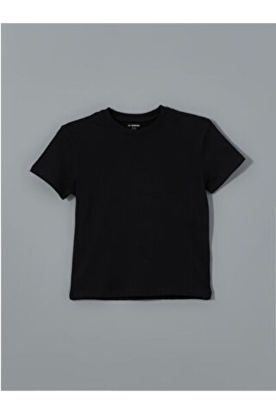 LC Waikiki Black Crew Neck Basic Baby Boy T-Shirt