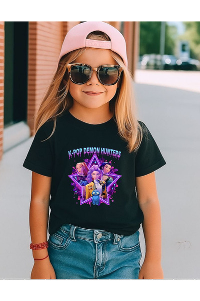 lovver Kpop Demon Hunters Huntrix Rumi Zoey Mira Designed 100% Cotton Breatha...