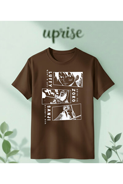 Vordevia One Piece Zoro Luffy Sanji Printed Cotton Lu Oversized T-Shirt