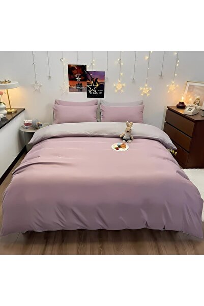 iTin 3-piece double bed linen set, hypoallergenic, two-sided, premium materia...