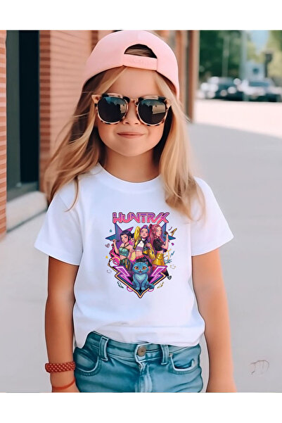 lovver Tricou pentru copii din țesătură respirabilă, cu design KPOP Demon Hun...