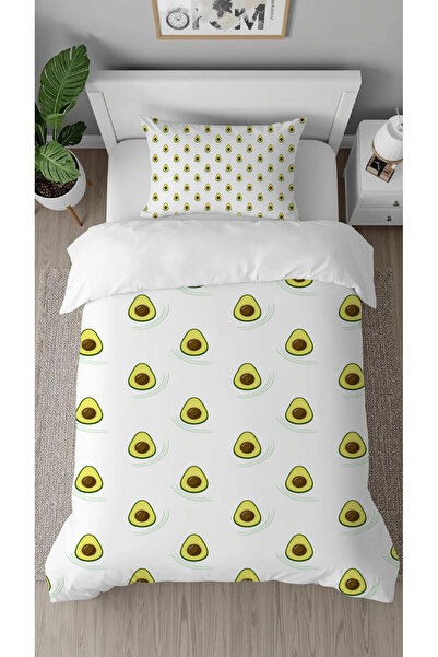 GREENDECOR Avocado Fruit Şirin Patterned Digital Print Pieces Specially Desig...