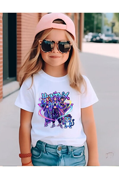 lovver Tricou pentru copii din țesătură respirabilă, cu design KPOP Demon Hun...