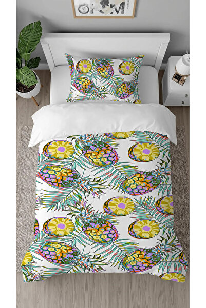 GREENDECOR Pineapple Sweet Fruit Patterned Digital Print Pieces Specially Des...