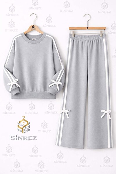 SİNREZ Zero Collar Girls' Bow Detail Trained Esorfman Suit