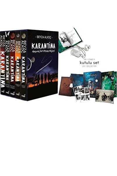 İndigo Kitap Karantina Serisi Seti-5 Kitap Takım- Ciltli Kutulu ve Gökçen 4 Y...