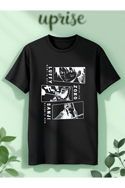 Vordevia One Piece Zoro Luffy Sanji Printed Cotton Lu Oversized T-Shirt