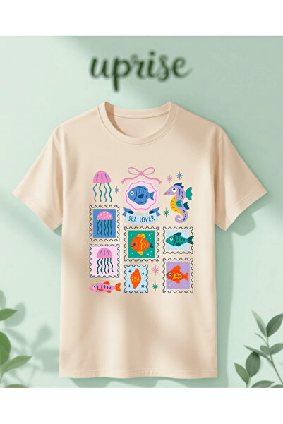 Vordevia Sea Lover Printed Cotton Lu Oversized T-Shirt