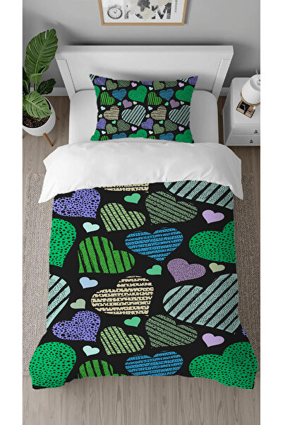 GREENDECOR Heart Love Affection Patterned Specially Designed with Digital Pri...