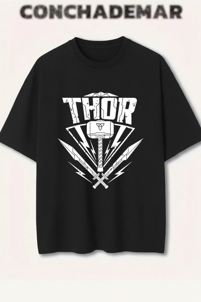 Vordevia Thor Printed Premium Oversized Cotton Lu T-Shirt