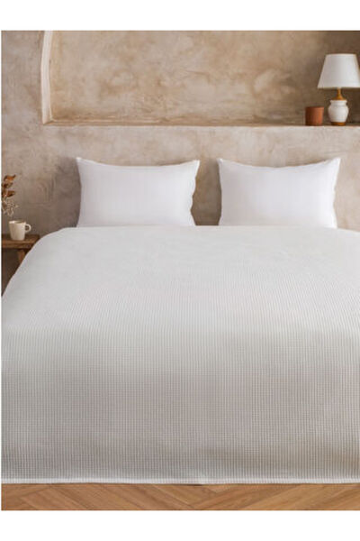 LC Waikiki Beige Patterned Double Cotton Pieces Piqué