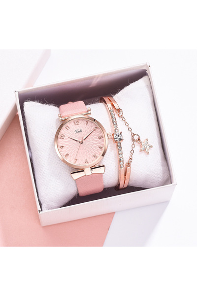 GENERAL Jade women's watch with Leather strap and bracelet