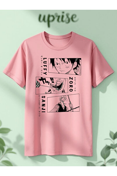 Vordevia One Piece Zoro Luffy Sanji Printed Cotton Lu Oversized T-Shirt