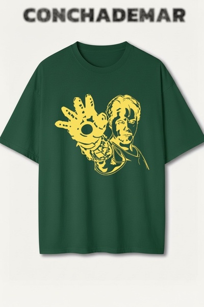 Vordevia Iron Man Printed Premium Oversized Cotton Lu T-Shirt