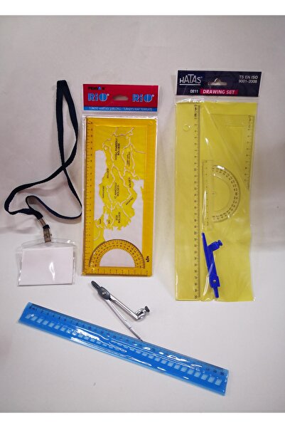 Pensan Türkiye Haritası Şablonu + Metal Pergel + Çizim Seti + Esnek Cetvel + ...