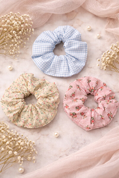 LUVENİSA 3-Piece Set of at Least Floral Print Cotton Pieces of Poplin Fabric ...