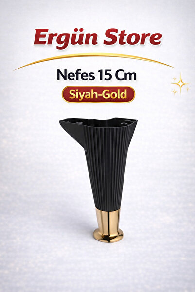 Ergün Nefes 15 cm Siyah-Beyaz Mobilya Ayağı Kanepe Koltuk Ayağı Sert Plastik ...