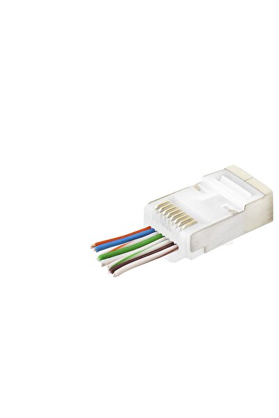 Skygo Cat6E Ez Rj45 Metal Connector 100 Pieces Plastic Box - White Nd2422