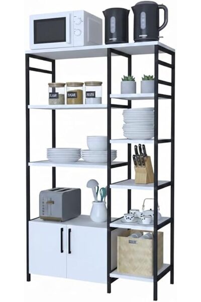AGD وحدة مطبخ متعددة الوظائف ببابين و8 أرفف