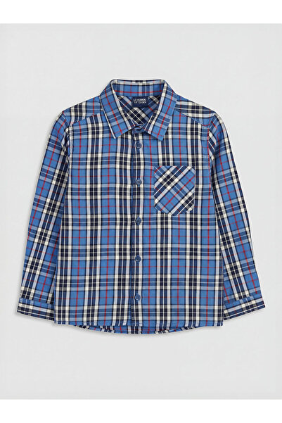 LC Waikiki Lcw Baby Blue Plaid Boy's Shirt