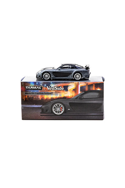 Tarmac Works 1/64 Mazda RX-7 VeilSide Fortune7 Grey Metallic / Black