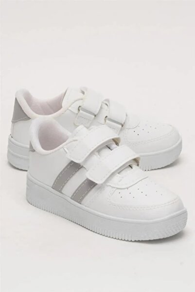 Ayakx Spor Pantofi sport albi pentru copii, casual, băieți, fete, sneakerși c...