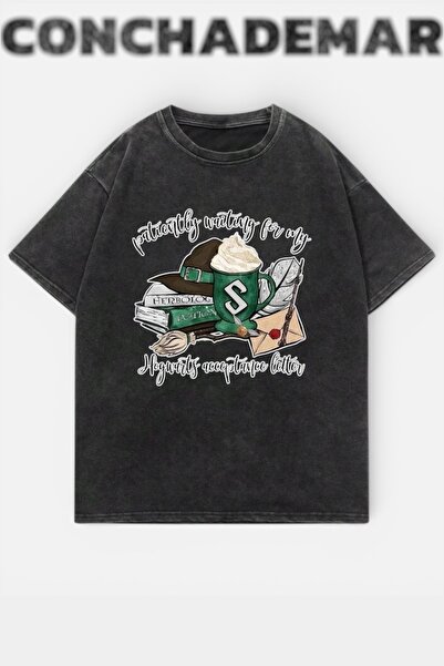 Vordevia Slytherin cu imprimeu Lavabil supradimensionat tricou Unisex Vintage...