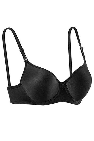 Mestore Supported Silicone Flat Bra Black