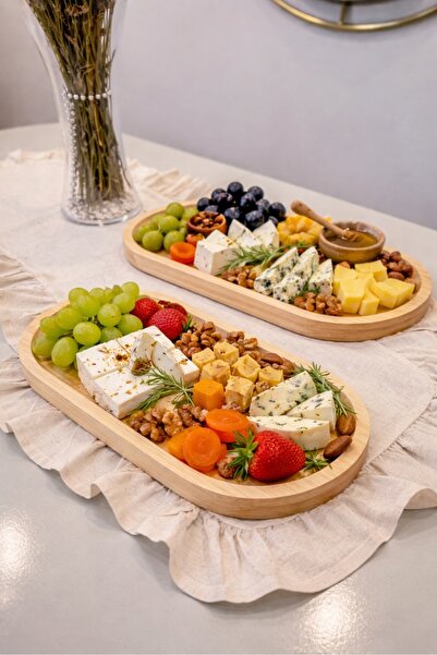 Berina home Ahşap Sunum Tabağı - Sunumluk ve Servis Tepsisi - Kahvaltı -Peyni...