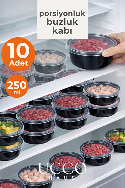 UCCO 10-Pack 250 ml Minced Meat Sauce Bone Broth Vegetable Storage Container ...