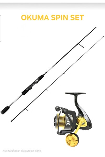 Okuma Helios SX Spin 243cm 8-25gr 2 Parça Spin Olta Kamışı+Capricorn 3000 olt...