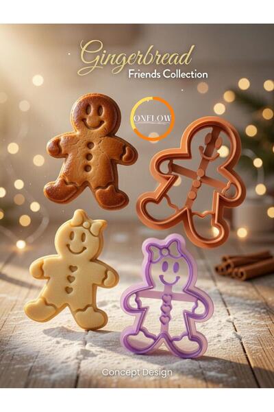 Onflow قالب تشكيل عجينة الكوكيز على شكل وجهين مبتسمين (قطعتان)