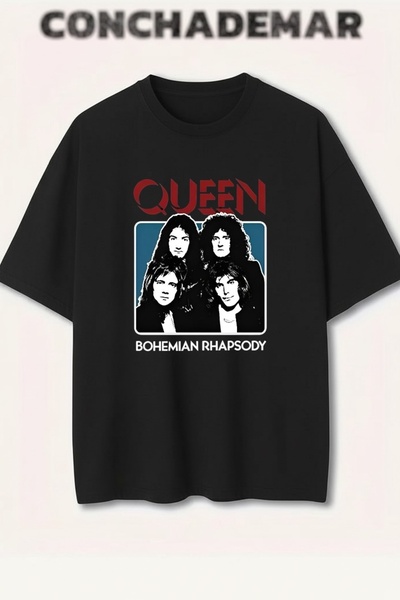 Vordevia تي شيرت كوين مطبوع بريميوم كبير الحجم مكون من قطن قطع