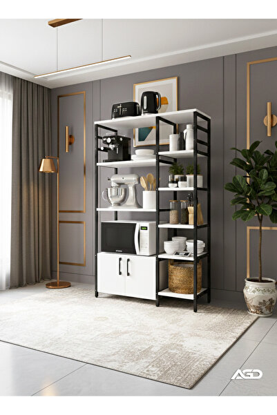 AGD Multi-Functional Kitchen Unit, Multi-Layer Vertical Design for Organizing...