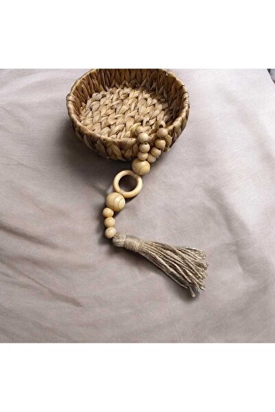 diclecollection Wooden Bead and Ring Detail Door Ornament, Wall Ornament, Chr...